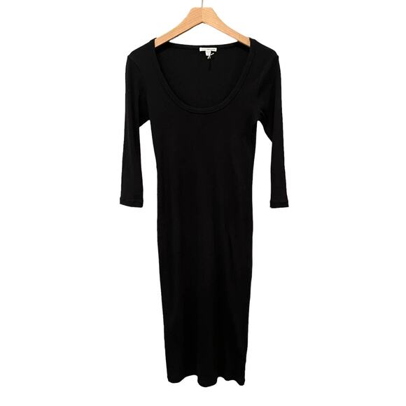 James Perse Long Sleeve Rib Dress Size 2 - Picture 3 of 9